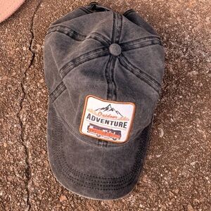 Outdoor Adventure Patch Baseball Cap - Washed Black